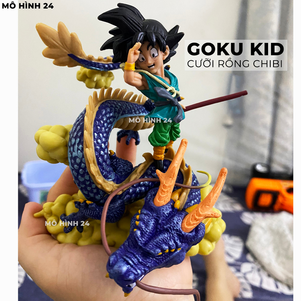Mô hình Son Goku KID Cưỡi rồng Chibi blue dragonball figure songoku giá rẻ đồ chơi cute giá rẻ