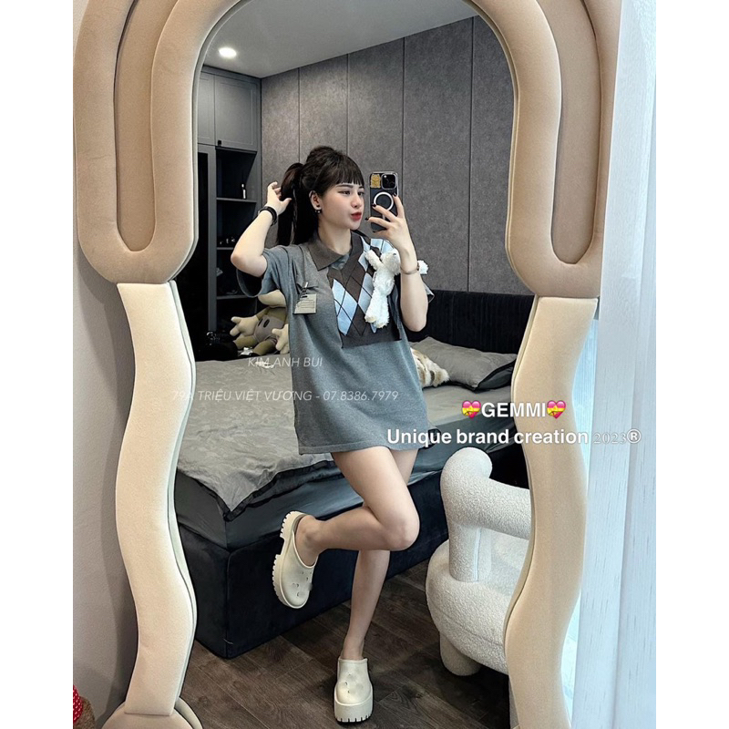 Áo Phông Len Gấu Pha Kẻ 13De Marzo