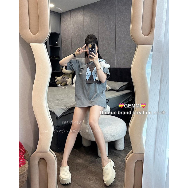 Áo Phông Len Gấu Pha Kẻ 13De Marzo