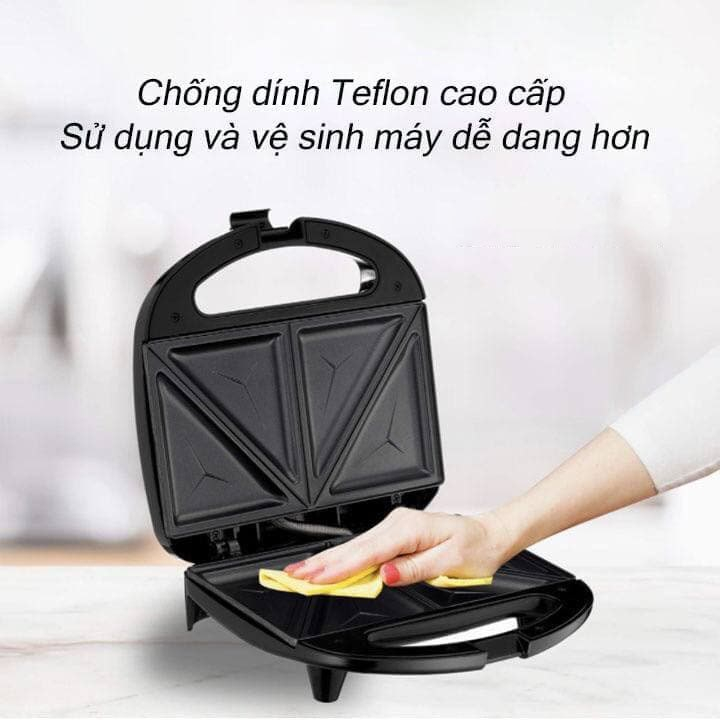 Máy kẹp bánh mì RAF R540 công suất 850W, 3 khay nướng đa năng, máy ép bánh mì, bánh waffle, sandwich