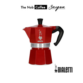 Ấm pha cà phê kiểu Ý Moka Bialetti Express đỏ 3 cup chính hãng