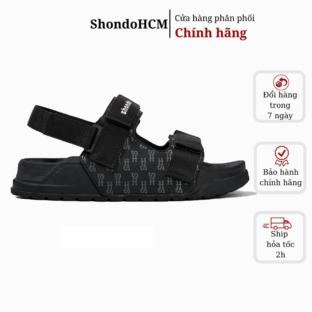 Sandals Shondo Platy 2 full đen PLA1111