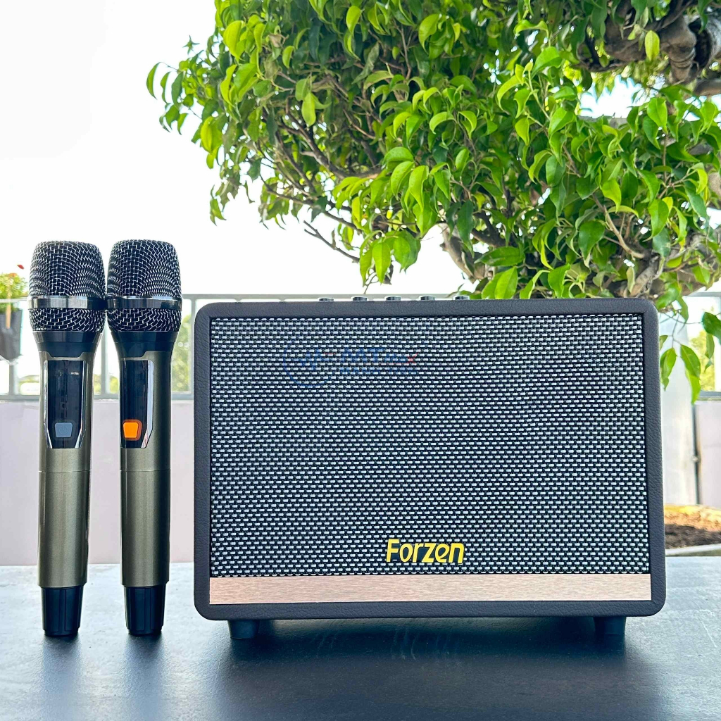 [ Giá Sốc 2023 ] Loa Di Động Karaoke Forzen Q5 - Nhỏ Gọn Bluetooth Đa Năng Âm Thanh Chắc Bass Ấm Kèm 2 Micro Cao Cấp