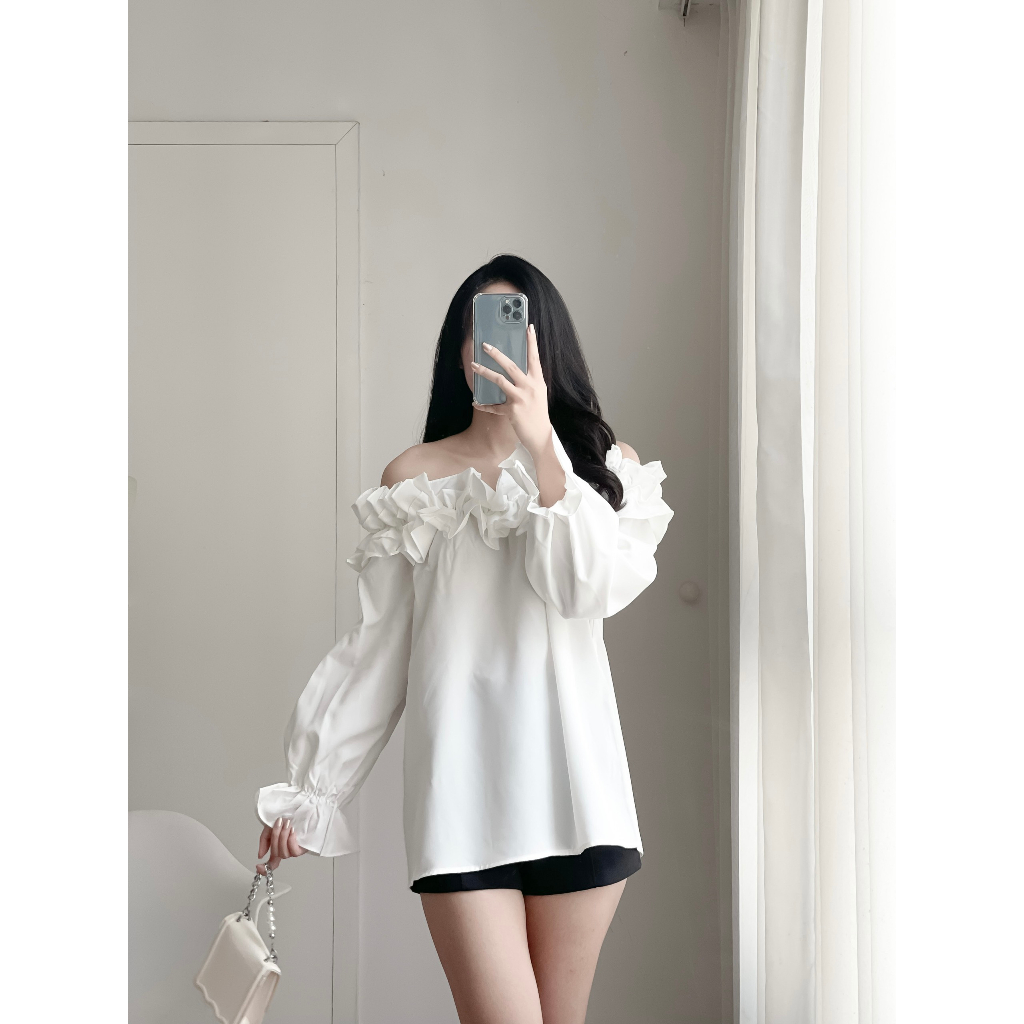 |The Berry Closet| Áo Trễ Vai Bèo Nhún