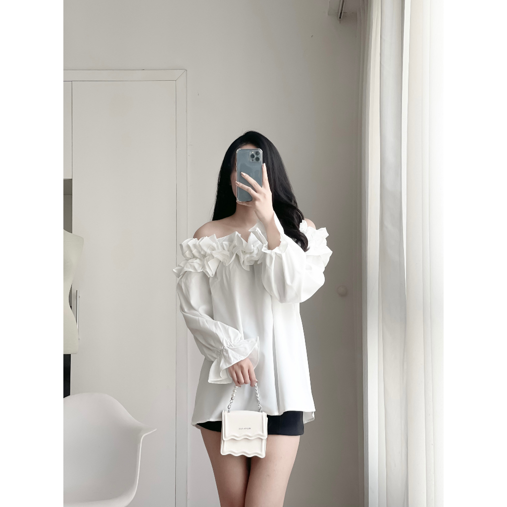 |The Berry Closet| Áo Trễ Vai Bèo Nhún