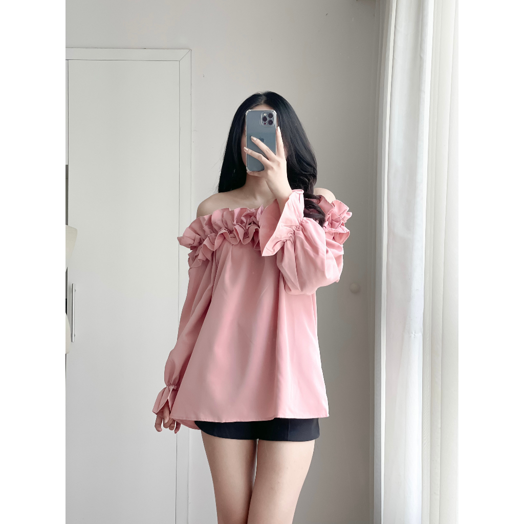 |The Berry Closet| Áo Trễ Vai Bèo Nhún