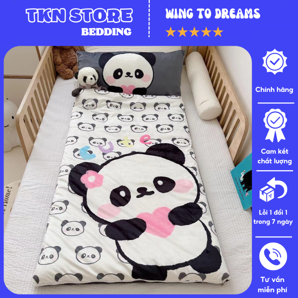 Túi Ngủ Cho Bé Mùa Đông, Túi Ngủ Trẻ Em Chất Liệu Nỉ Mềm Mịn Nhiều Hình Ngộ Nghĩnh (KT 75x145cm) mẫu mới 2023