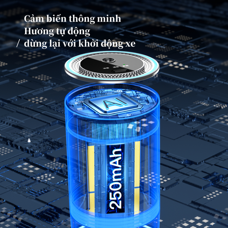 WORCA Máy Khuếch Tán Ô Tô, Khử Mùi Hôi Xe Hơi, Nhà Vệ Sinh,Máy phun sương tạo ẩm, xông tinh dầu mini dùng cho xe hơi