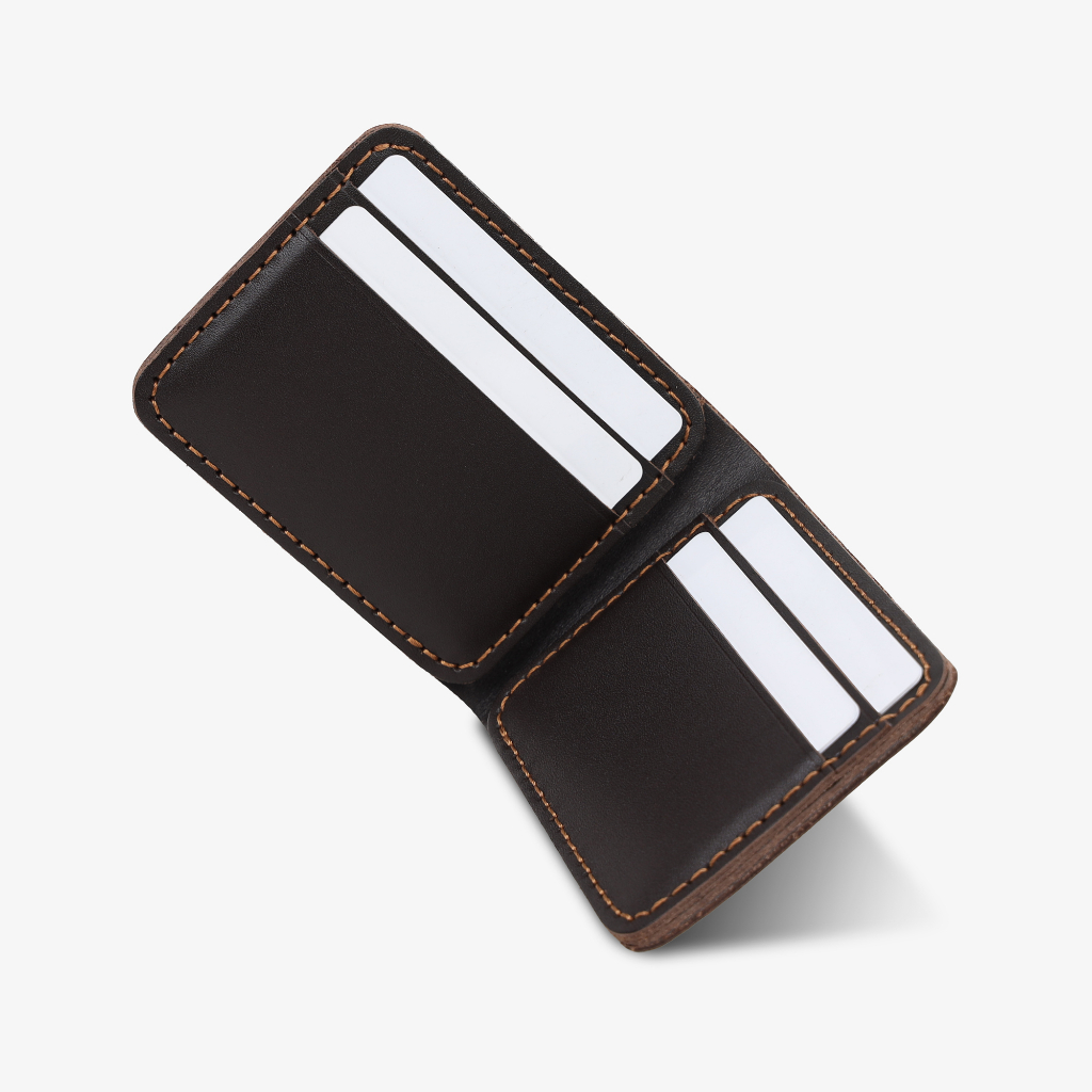 Ví nam da bò gập ngang thời trang LAZA Nouves Wallet 610 - Thiết kế tối ưu nhiều ngăn tiện lợi - Full box