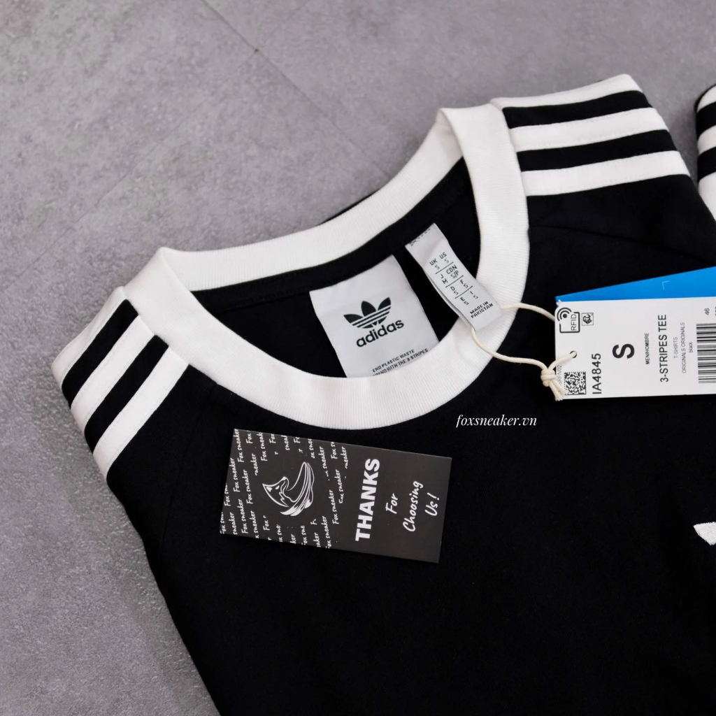 Áo Thun ADIDAS 3 Sọc Adicolor Màu Đen Trắng Hàng Chính Hãng | Code: IA4845 IA4846 - Fox Sneaker