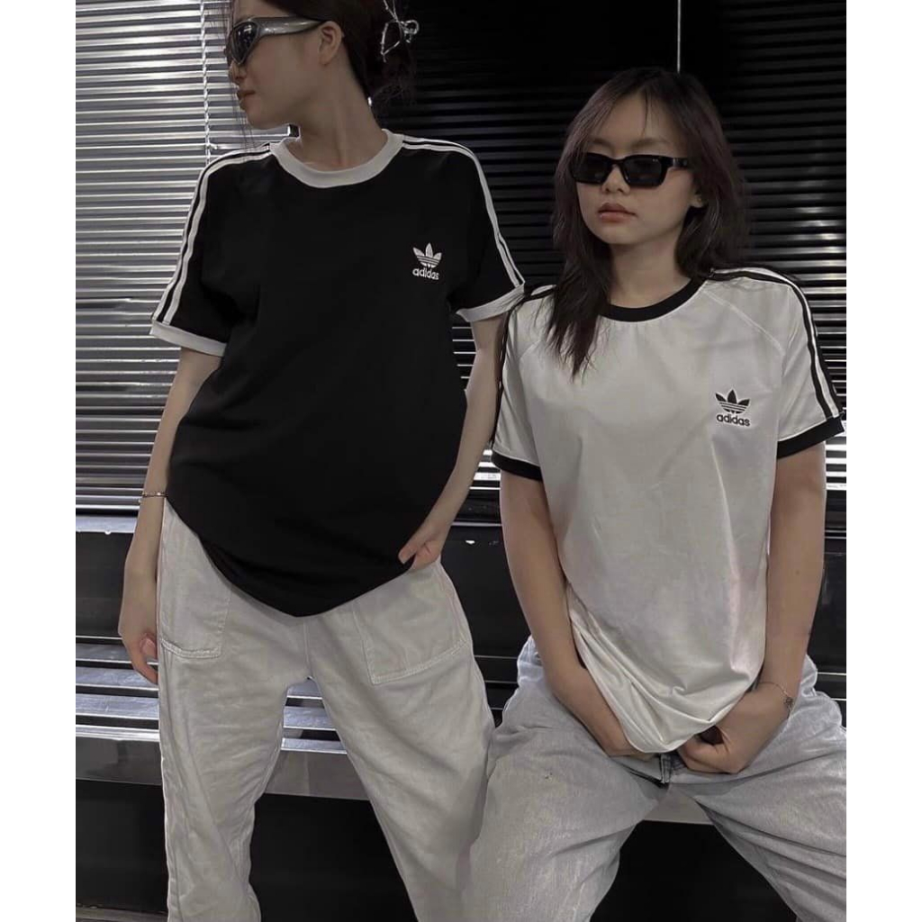 Áo Thun ADIDAS 3 Sọc Adicolor Màu Đen Trắng Hàng Chính Hãng | Code: IA4845 IA4846 - Fox Sneaker