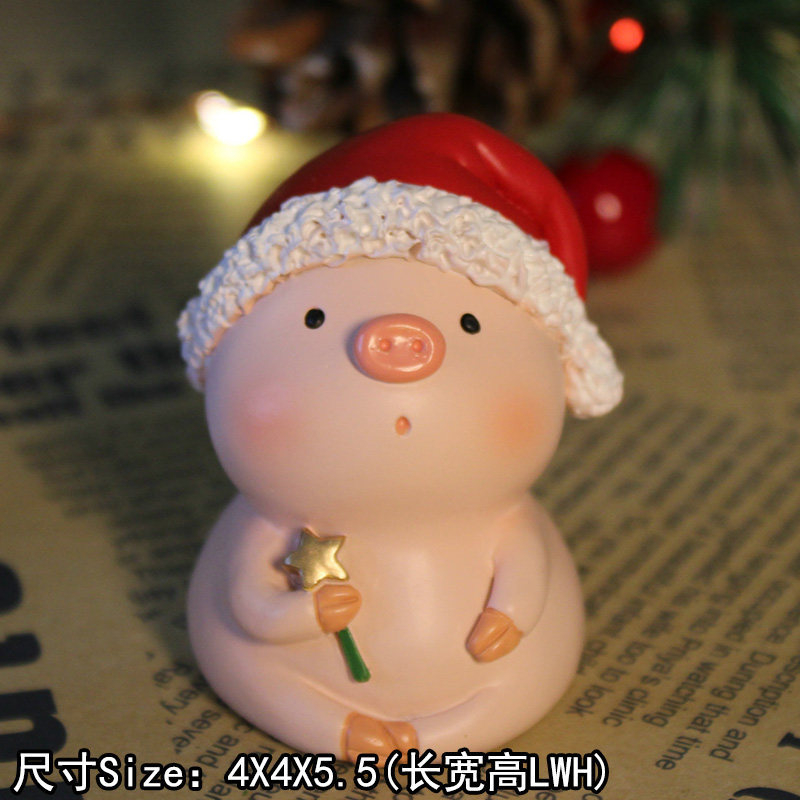Mô hình trưng bày Heo Giáng Sinh đáng yêu