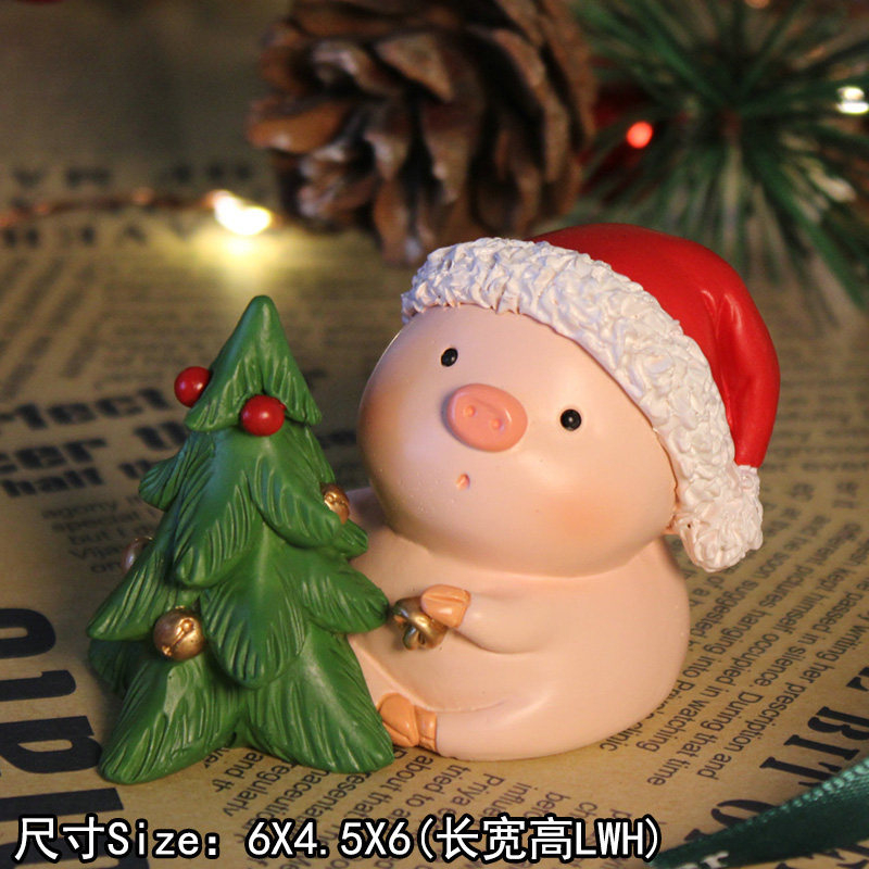 Mô hình trưng bày Heo Giáng Sinh đáng yêu