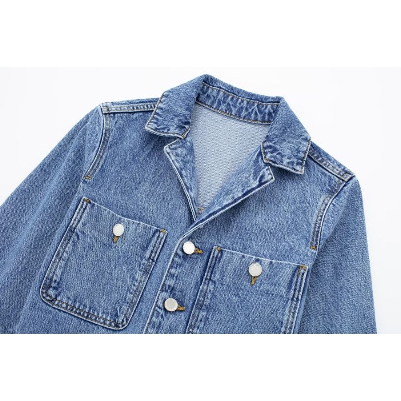 Jump denim dài tay cá tính xuất dư