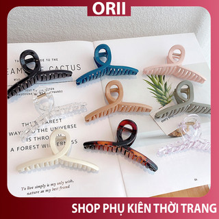 Kẹp tóc càng cua , kẹp càng cua màu trơn thanh lịch size lớn nhiều màu chất liệu nhựa acrlylit mã ki111