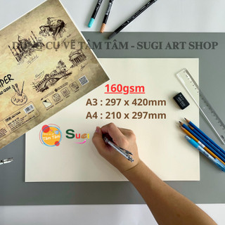 [ Tâm Tâm ] Giấy vẽ Chì TAKEYO  160gsm / 100 gsm, SKETCH PAPER , phù hợp vẽ Sáp, Chì , Phấn