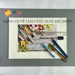 [ Tâm Tâm ] Giấy vẽ Chì TAKEYO  160gsm / 100 gsm, SKETCH PAPER , phù hợp vẽ Sáp, Chì , Phấn