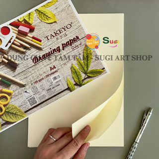[ Tâm Tâm ] Giấy vẽ Chì TAKEYO  160gsm / 100 gsm, SKETCH PAPER , phù hợp vẽ Sáp, Chì , Phấn