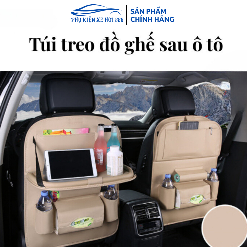 Túi treo đồ sau ghế ô tô, túi đựng đồ sau ghế xe hơi tiện lợi chất liệu da PU cao cấp