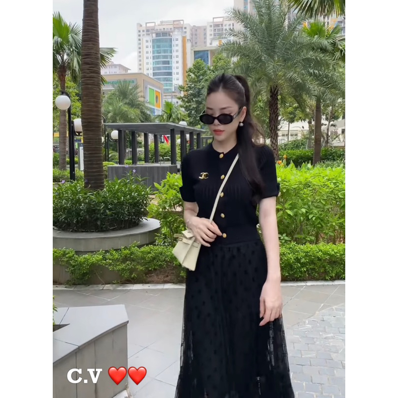 Áo len cộc gập tay mtg khuy đồng QCL1