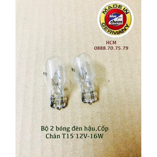 Bộ 2 bóng đèn hậu,đèn cốp ô tô chân t15, 12v-16w