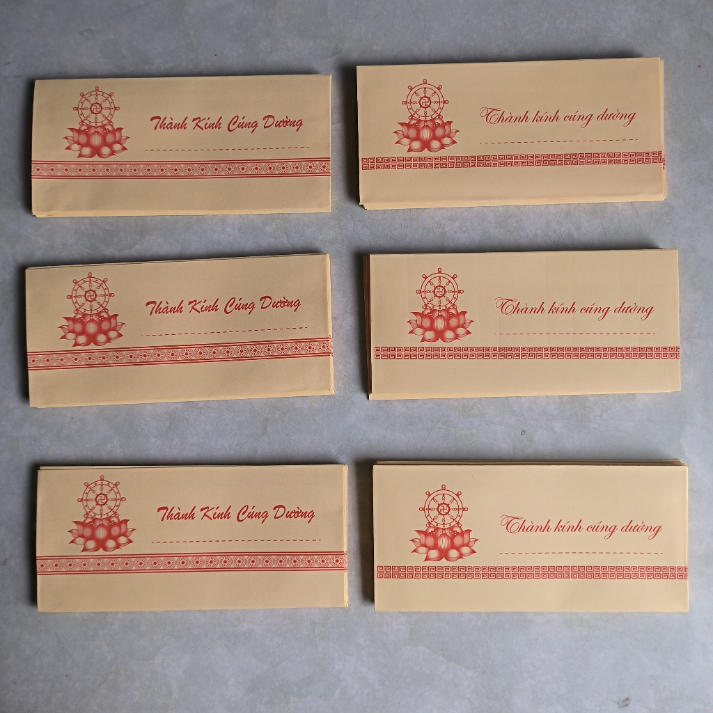 COMBO 100 BÌ THƯ THÀNH KÍNH CÚNG DƯỜNG GIẤY THƯỜNG