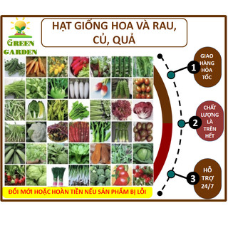 Deal 1k - Hạt giống dùng thử hoa và rau, củ, quả các loại