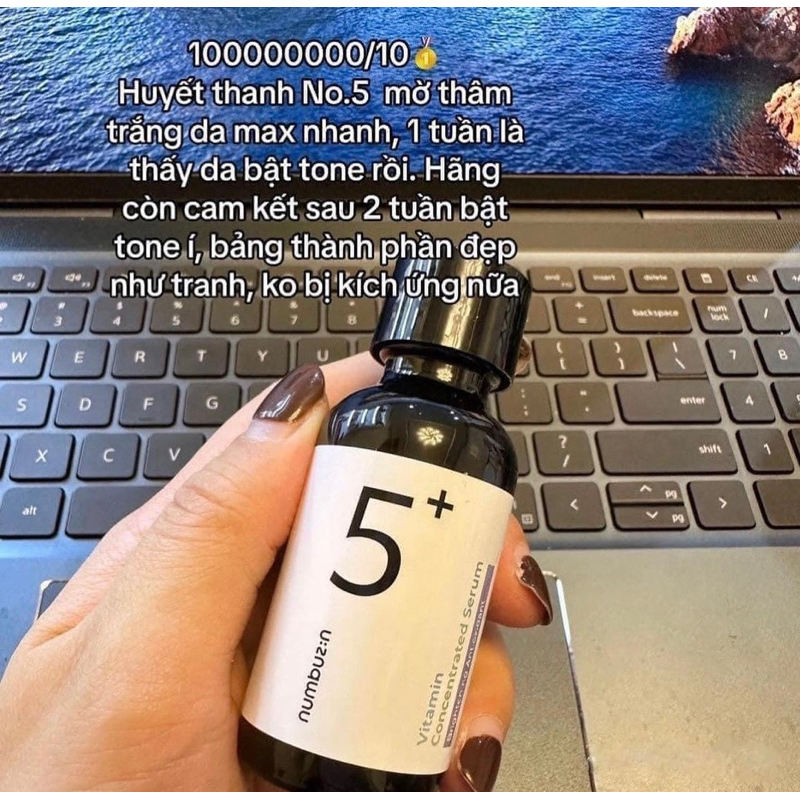 Tinh chất trắng da mờ thâm nám Numbuzin No.5 Vitamin Concentrated Serum 30ml