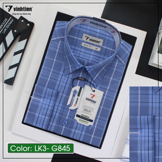 Áo Sơ Mi Dài Tay Bambo Dáng Slimfit Vĩnh Tiến G845