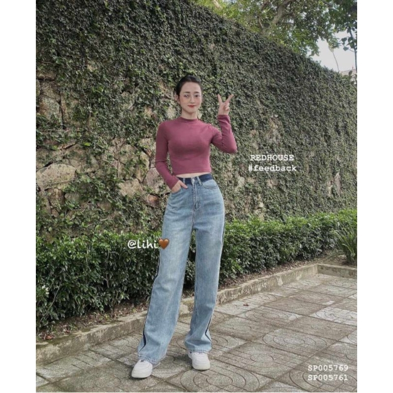 Áo thun trơn dài tay croptop hàng QC