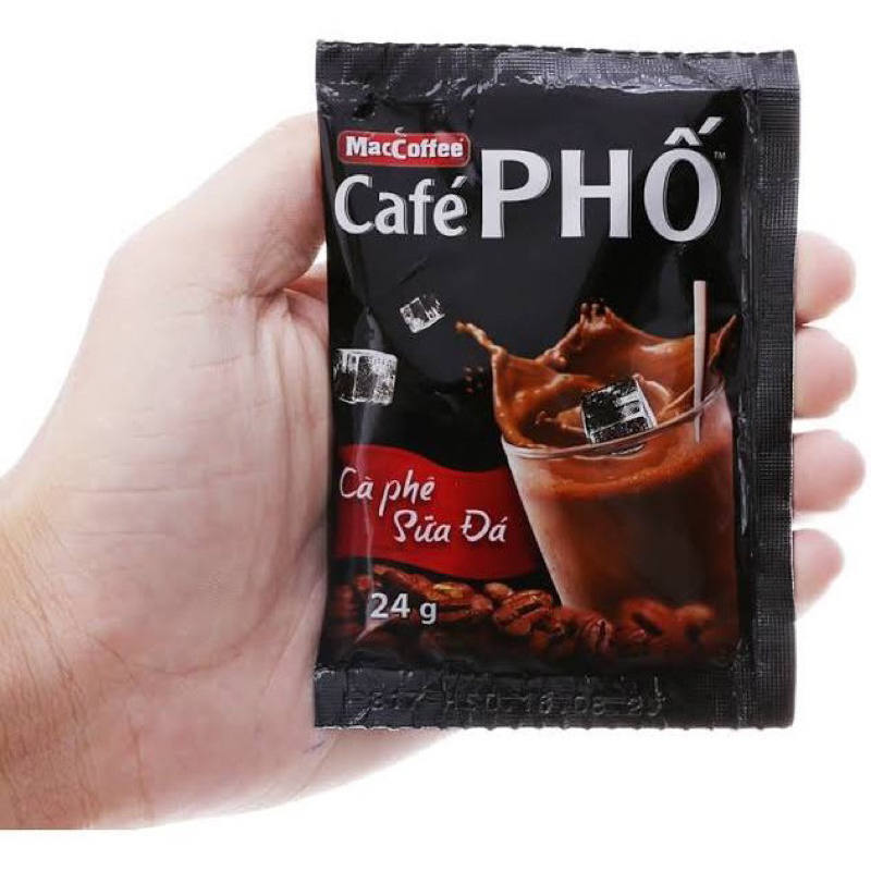 Cà phê PHỐ sữa đá MacCoffee Hộp 10 gói