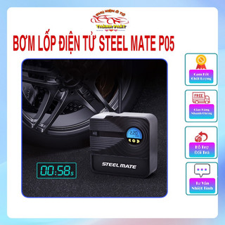 Bơm lốp ô tô xe hơi đồng hồ điện tự thông minh tự ngắt STEELMATE P05 - Máy bơm hơi không dây CARSUN và FOXSUR