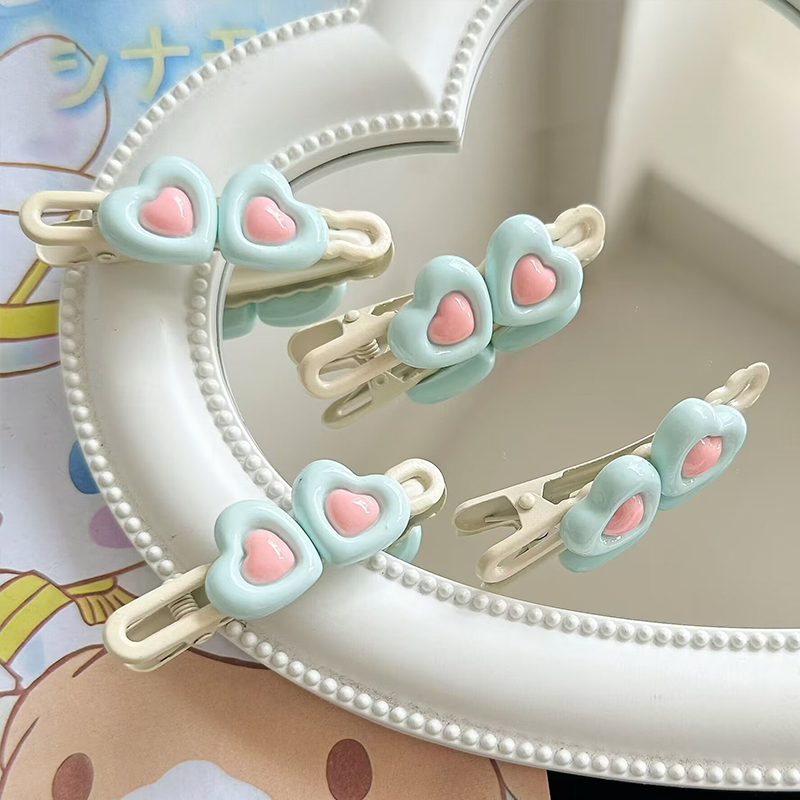Miumiua🔮Kẹp Tóc Hình Ngôi Sao / Trái Tim / Phấn Má Hồng mini Dễ Thương Lựa Chọn Phong Cách Nhật Bản