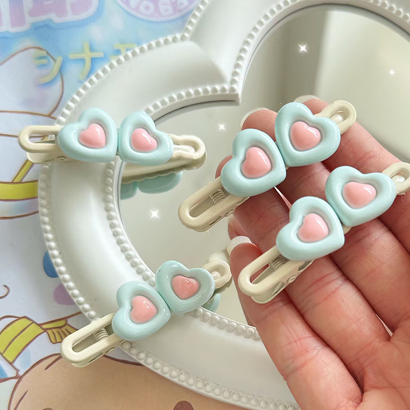 Miumiua🔮Kẹp Tóc Hình Ngôi Sao / Trái Tim / Phấn Má Hồng mini Dễ Thương Lựa Chọn Phong Cách Nhật Bản
