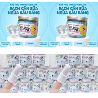 Gạc rơ lưỡi mipbi/bicare khô vệ sinh răng miệng rơ lưỡi cho bé hộp 30 chiếc