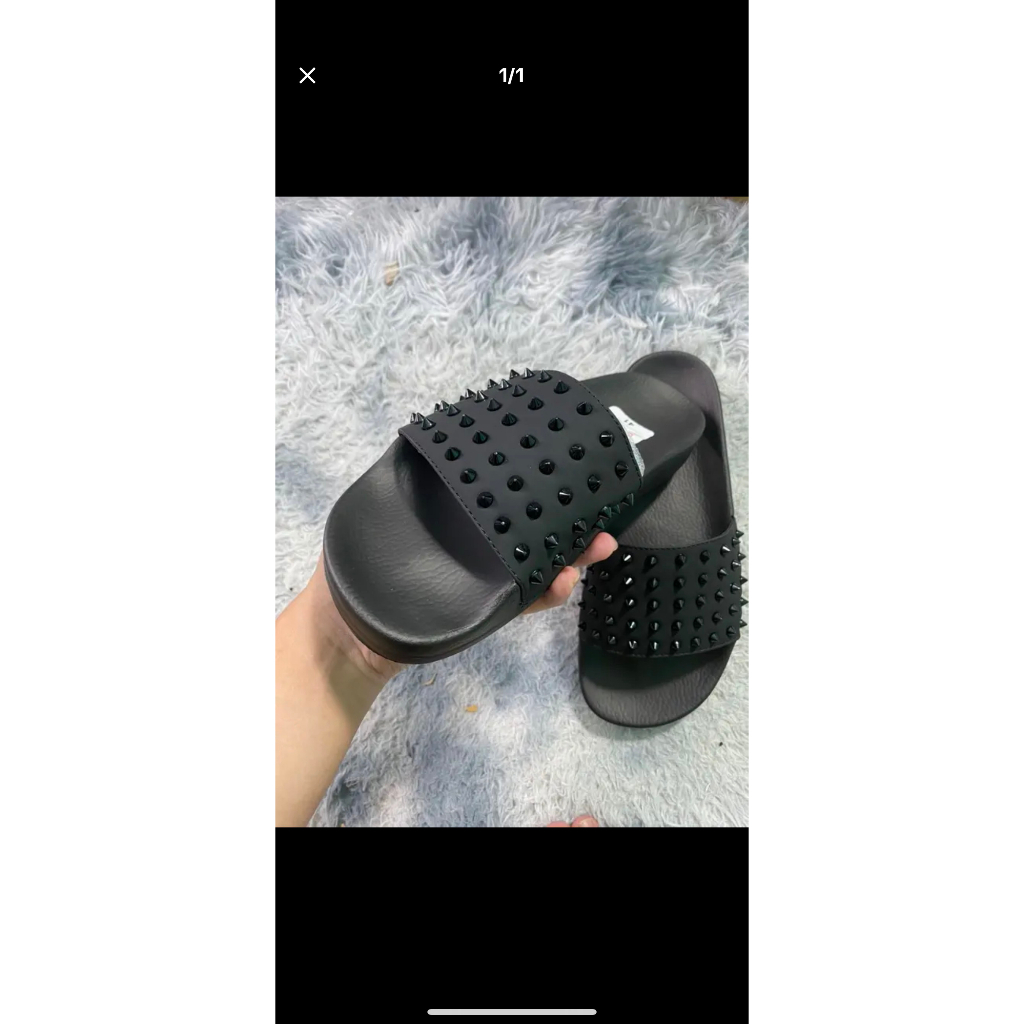 1994  Dép quai ngang Full đinh  đính đá xuyên vải chắc chắn phong cách boy phố, Hot hit 2023 cực sACỰHOT