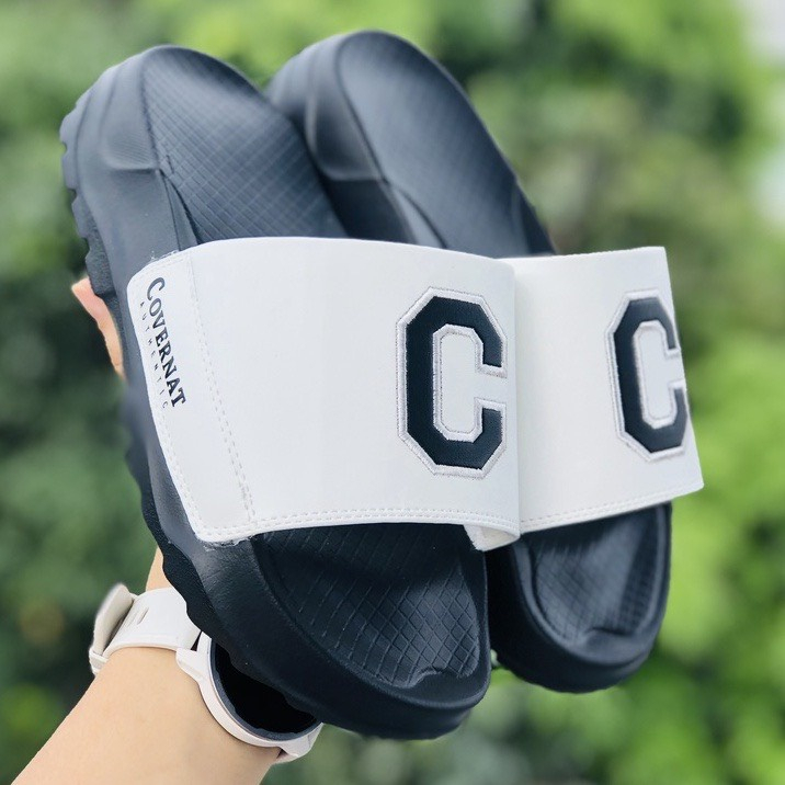 Dép lê thời trang quai ngang nam đẹp chữ C thêu .Hàng sẵn kho từ 38-43 CỰC SANG CHẢNH