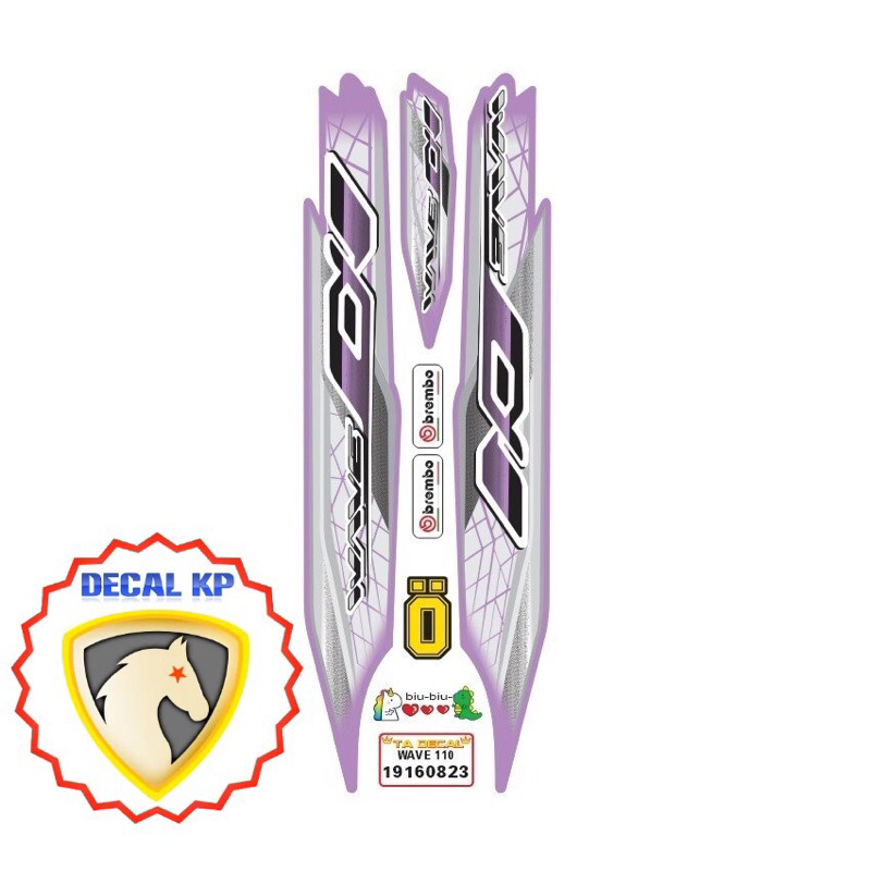 Tem xe WAVE 110 mẫu 2024 mới tem 4 lớp chống nước