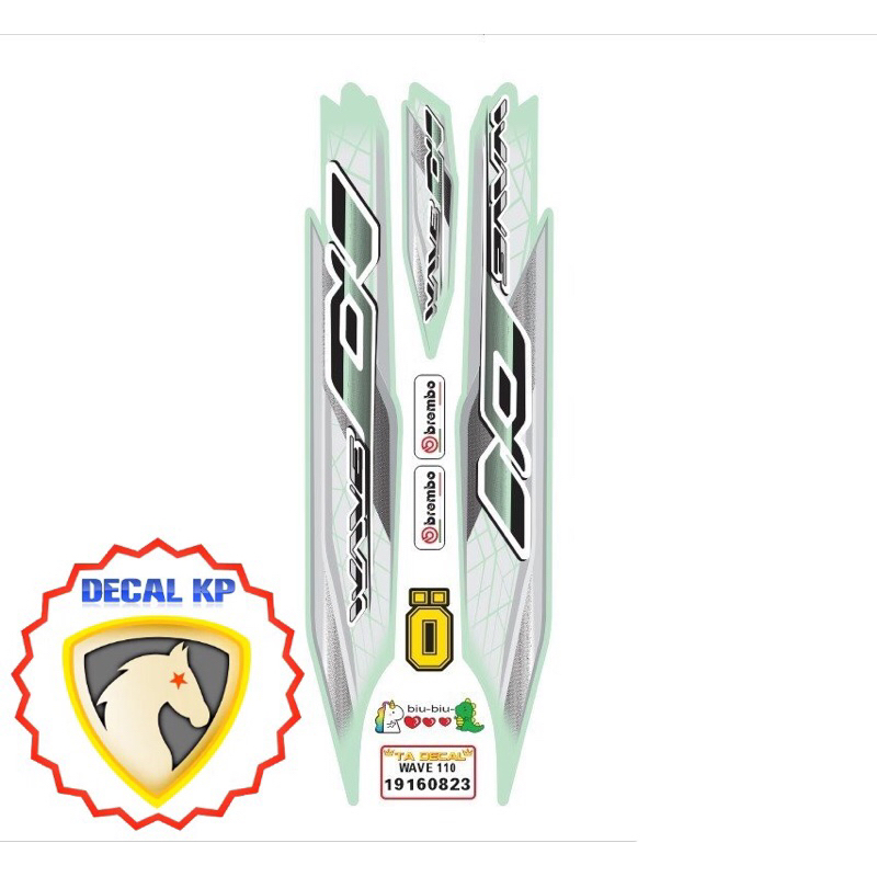 Tem xe WAVE 110 mẫu 2024 mới tem 4 lớp chống nước