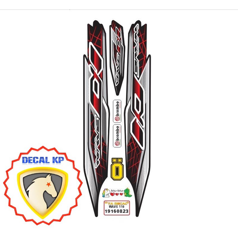 Tem xe WAVE 110 mẫu 2024 mới tem 4 lớp chống nước