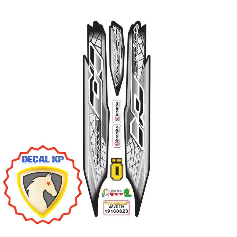 Tem xe WAVE 110 mẫu 2024 mới tem 4 lớp chống nước