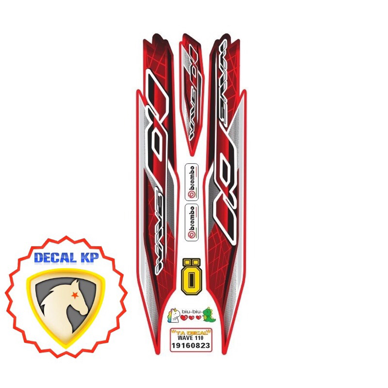 Tem xe WAVE 110 mẫu 2024 mới tem 4 lớp chống nước