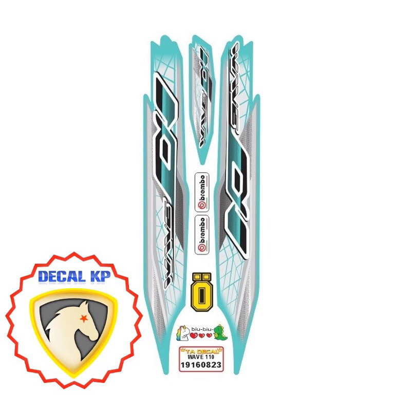 Tem xe WAVE 110 mẫu 2024 mới tem 4 lớp chống nước