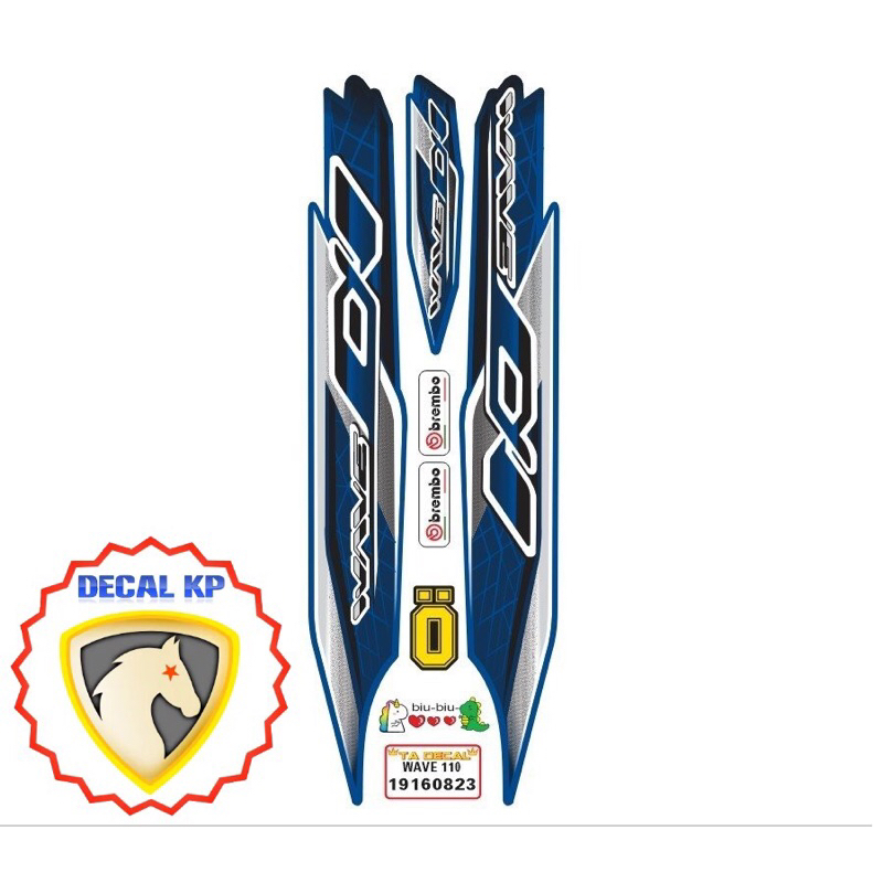 Tem xe WAVE 110 mẫu 2024 mới tem 4 lớp chống nước