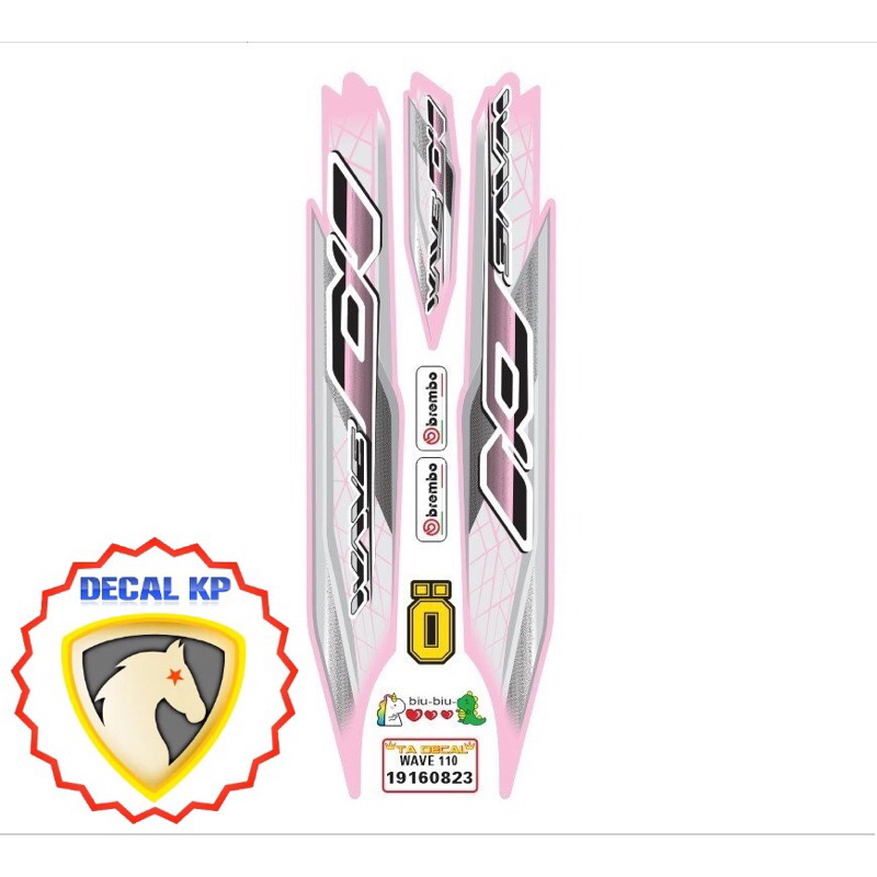 Tem xe WAVE 110 mẫu 2024 mới tem 4 lớp chống nước