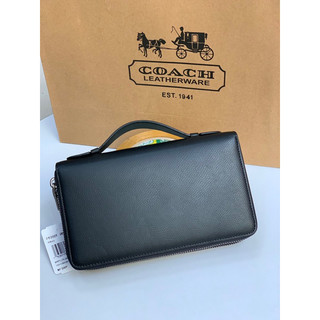 Clutch C nam 2 ngăn da thật