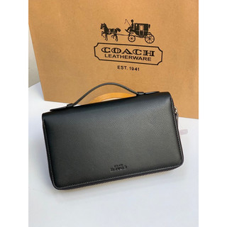 Clutch C nam 2 ngăn da thật