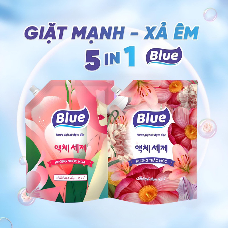 Nước Giặt Blue Hàn Quốc 2100ml [Hoả Tốc]Lưu Hương Đậm Sâu - Nhận diện Thương Hiệu Mới