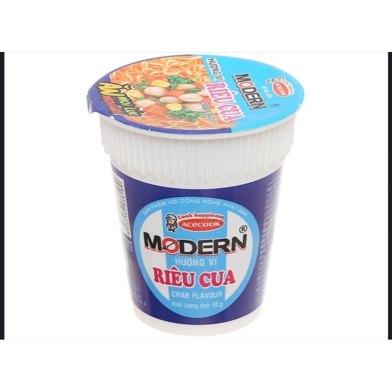Thùng 24 ly mì Modern riêu cua 65g