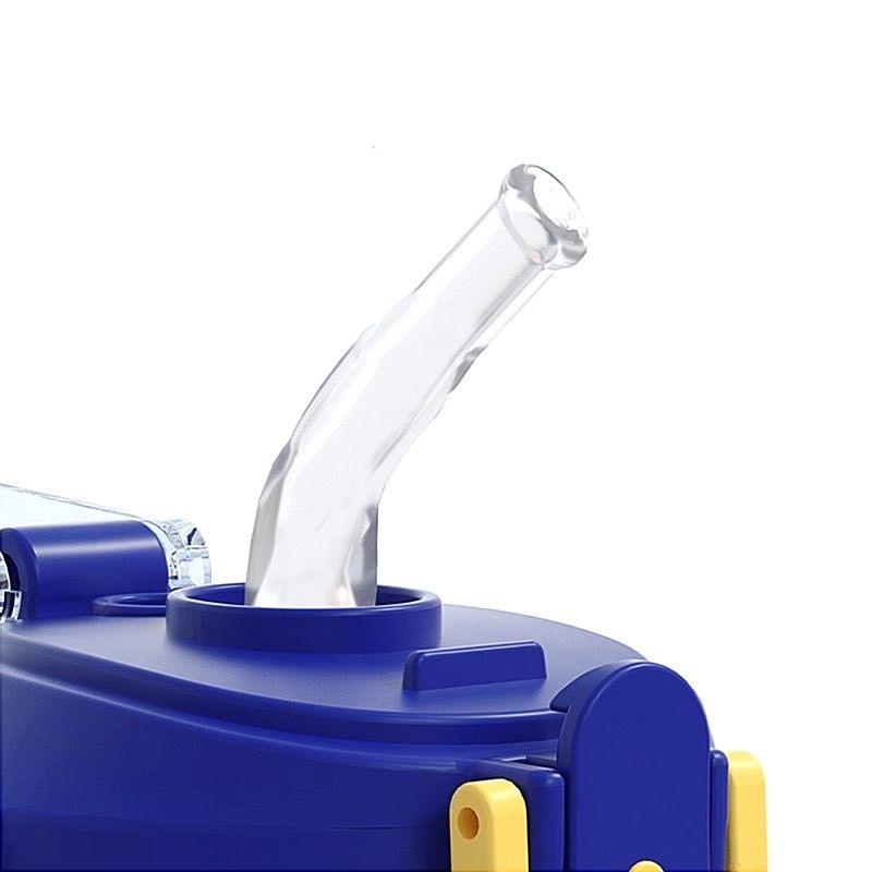 Bình nước hãng Disney nhỏ nhắn. Bé tự tay dán trang trí sticker, Có ống hút ,tay xách ,dây đeo